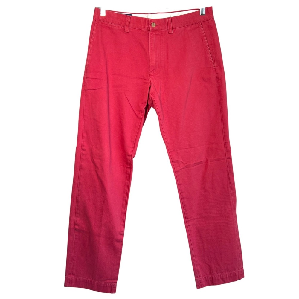 Polo Ralph Lauren Mens Nantucket‎ Red Chino Pants Size 32x32 Preppy Academia